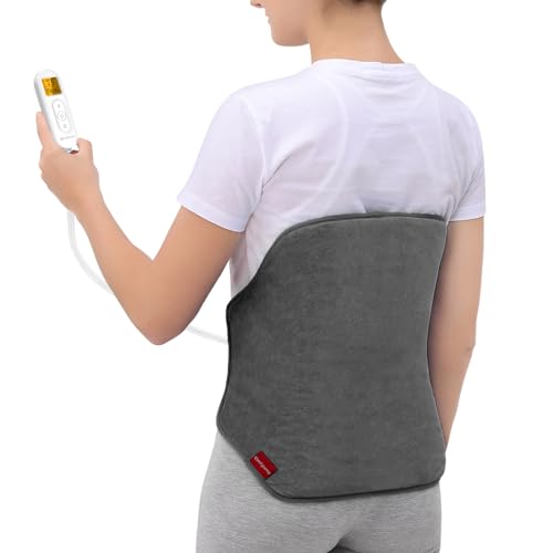 Upgraded Heating Pad for Back Pain Relief, Comfytemp XL Electric Heated Wrap for Cramps with Strap, FSA HSA Eligible, 9 Heat Levels, 11 Auto-Off, Backlight, Low Back, Waist, Lumbar, Sciatica 15'x 24'