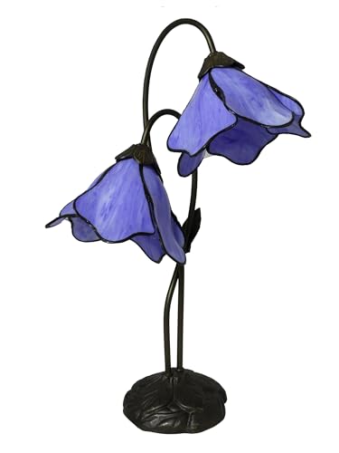 Dale Tiffany TT12147 Poelking Table Lamp, 12 x 12 x 22.75, Blue