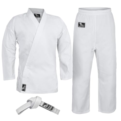 Hawk Sports Karate Uniform for Kids & Adults Lightweight Student Karate Gi Martial Arts Uniform with Belt (0 (4'3'' / 70lbs)