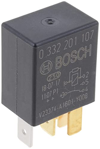 BOSCH 0332201107 Changeover Micro Relay - 5 Pins, 12 V, 30/10 A - Single