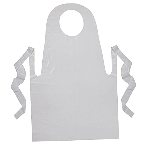 Pacon Youth Disposable Aprons, White, 24-inch x 35-inch, 100 Count (PAC91240)