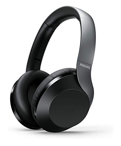 PHILIPS PH805 Active Noise Canceling (ANC) Over Ear Wireless Bluetooth Performance Headphones w/Hi-Res Audio, Comfort Fit and 30 Hours of Playtime (TAPH805BK)