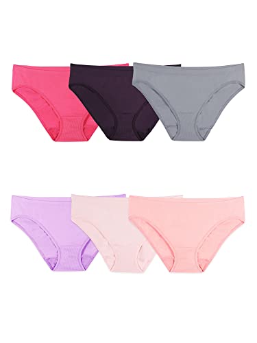 Fruit of The Loom Women Seamless Panties, Bikini-6 Pack-Assorted Colors, 7, Bikini - 6 Pack - Assorted Colors