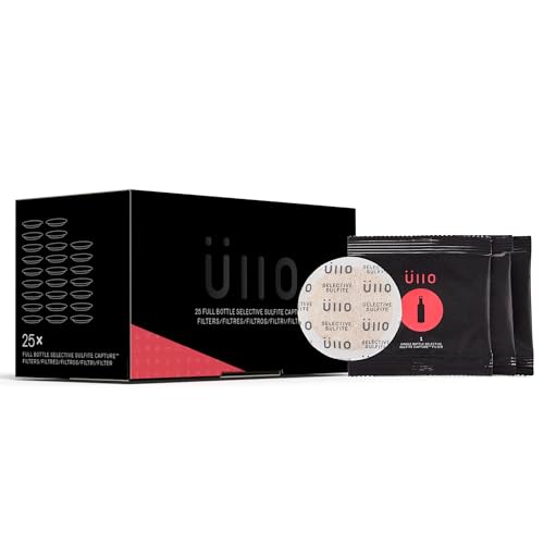 Ullo Full Bottle Replacement Filters (25pack) With Selective Sulfite Technology To Make Any Wine Histamine and Sulfite Preservative Free