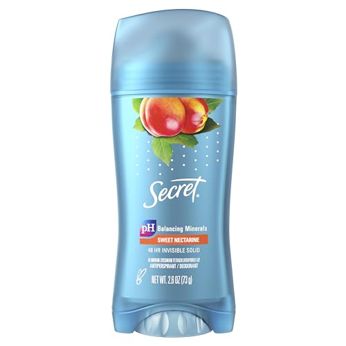 Secret Invisible Solid Antiperspirant and Deodorant, Sweet Nectarine Scent, 2.6 oz