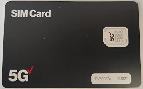 Verizon Wireless 5G LTE SIM Card with NFC - Nano Sized (4FF) (5G Nano Sized SIM, 1-Pack)