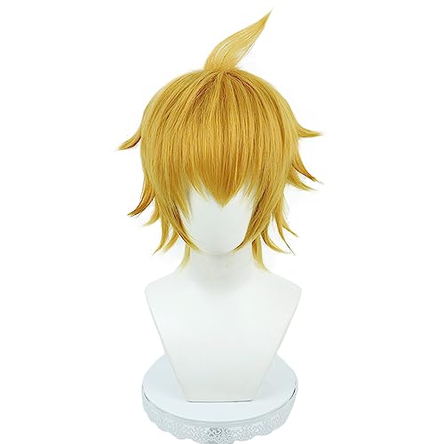 Shqncoh Anime Teru Teruki Hanazawa Wig Blond Short Curly Party Hair Halloween Cosplay Props Accessory