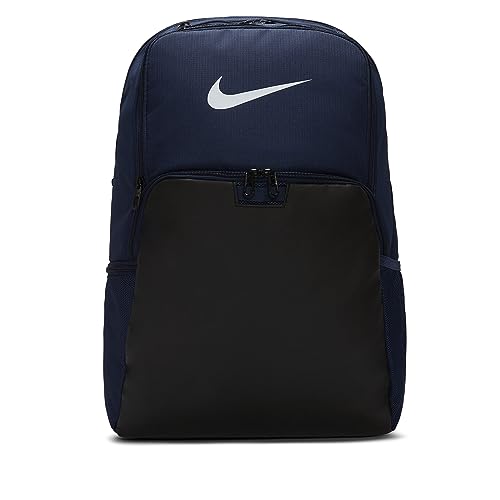 Nike Brasilia 9.5 Adult Unisex Training Backpack (Extra Large, 30L) (XL, Midnight Navy/Black/White)