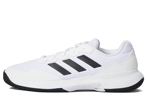 adidas Men's GameCourt 2 Tennis Shoe, White/Core Black/White, 8.5