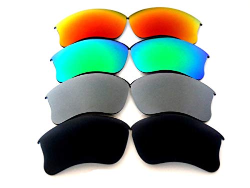 Galaxy Replacement lenses For Oakley Flak Jacket XLJ Sunglasses Polarized Multiple Selection (Black/Titanium/Green/Red)