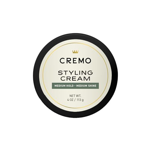 Cremo Premium Barber Grade Hair Styling Cream, Medium Hold, Medium Shine, 4 Oz