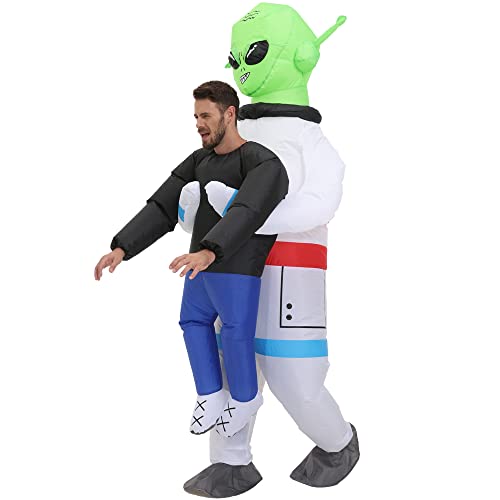 MT MENGTONG Inflatable Alien Costume Adult,Inflatable Costume Adult,Blow Up Alien Astronaut costume,Halloween Costumes for Men