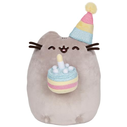 GUND Pusheen Birthday Cake Plush Stuffed Animal Cat, 9.5'
