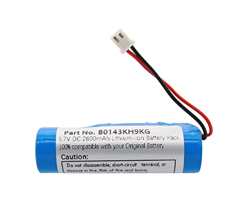 Qimoo Voice Amplifier Replacement Battery B0143KH9KG 3.7V 2600mAh Rechargeable Lithium-ion Battery, with XH2.54mm Connector