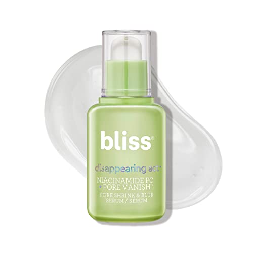 Bliss Disappearing Act - Niacinamide PC Serum + Pore Vanish Complex - 1 Fl Oz - Shrinks & Blurs Pores - Clean - Vegan & Cruelty Free