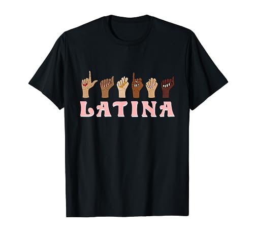 Latina ASL American Sign Language Latina Power ASL Teacher T-Shirt