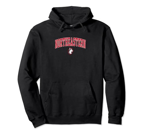 Northeastern Huskies Arch Over Logo Officially Licensed Pullover Hoodie