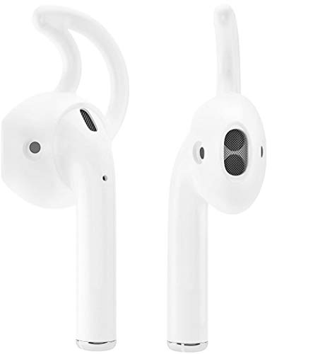 3 Pairs Anti-Slip Eartips Soft Silicone Skin Gels Earhooks Covers with Secure Wing Earbuds Sport Accessories (Clear)