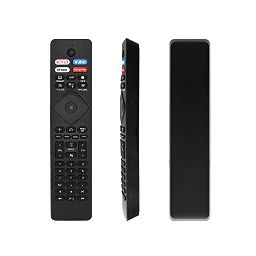 ZYK New Remote Control Fits Philips Smart TV Universal Voice Remote Replacement for Philips Android TV 5704 Series 5604 Series and 5504 Series with Shortcut Buttons Netflix,VUDU,YouTube,Google Play
