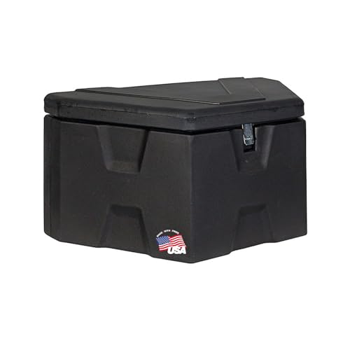 Buyers Products 1701680 Black Poly Trailer Tongue Truck Tool Cargo Storage Box,18 x 19 x 36 Inch, Made In The USA, Trailer Tongue Box For Storage And Organization, Trailer Storage Box