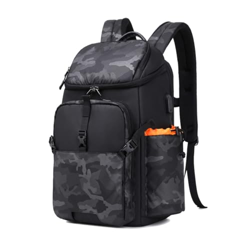 SXLINGDO Camera Backpack with 17 Inch Laptop Compartment, Camera Bags for Photographers Waterproof, fit SLR DSLR Mirrorless (Grey,30 * 22 * 53cm)