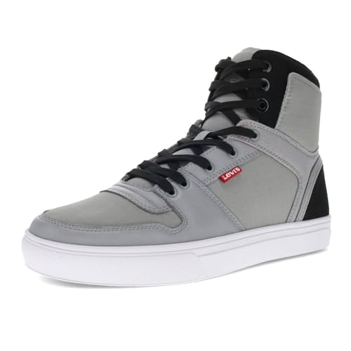 Levi's Mens Mason Hi CZ Casual Fashion Sneaker Boot, Grey/Black, 9 M