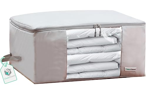 Comforter Storage Bag - Folding Organizer bag for King/Queen Comforters, Pillows, Blankets, Bedding/Quilt, Blanket, Duvet, Mothproof Space Saver; Large Collapsible Organizers, 24'x14'x11'