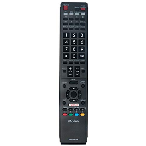GB172WJSA Replace Remote Applicable for Sharp Aquos TV LC-70LE660U LC-80LE661U LC-70C6600U LC-70EQ30U LC-70LE661U LC-60EQ30U LC-60LE661U LC-60LE660U LC-60C6600U LC70LE660U LC80LE661U LC70C6600U