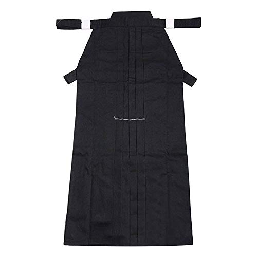 ZooBoo Mens Kendo Aikido Hapkido Martial Arts Sportswear Hakama (XL/180, Black)
