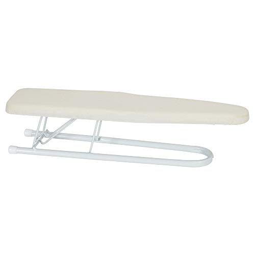 Household Essentials Basic Sleeve Mini Ironing Board | Natural Cover and White Finish | 4.5' x 20' Ironing Surface