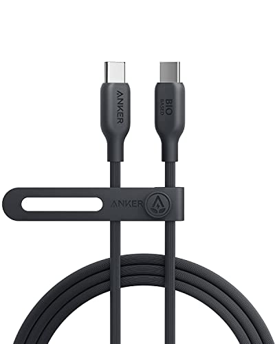 Anker USB C to C Cable (240W 6ft), Charging Cable for iPhone 15/15Pro,MacBook Pro 2020, iPad Air 4, Samsung Galaxy S23+/S22 Ultra (Phantom Black)