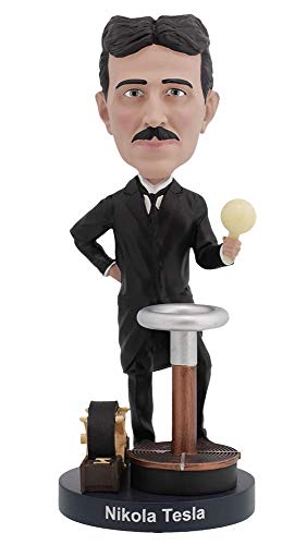 Royal Bobbles Nikola Tesla Bobblehead, Premium Polyresin Lifelike Figure, Unique Serial Number, Exquisite Detail