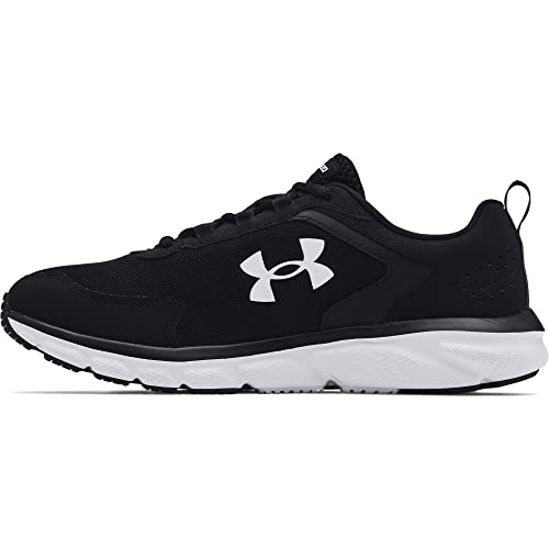 Under Armour Men's Charged Assert 9, Black (001)/White, 11.5 X-Wide US