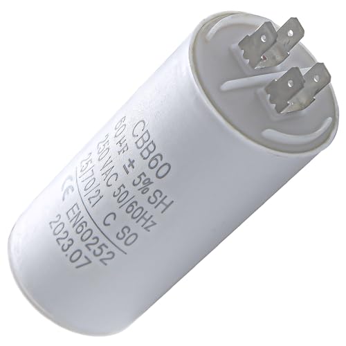 Seentech CBB60 60 uf/MFD 250 VAC Start Capacitor 50/60 Hz AC Electric Replacement Part - Work with Start-up of AC Motors, Air conditioners and Compressors