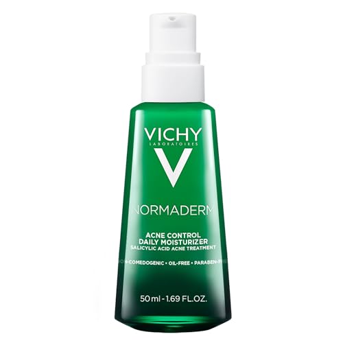 Vichy Normaderm Acne Control Daily Moisturizer | Acne Moisturizer For Face | 2% Salicylic Acid + Hyaluronic Acid + Vitamin C | Acne Treatment For Blackheads, Acne Blemishes & Enlarged Pores | Oil Free