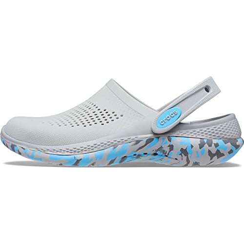 Crocs Unisex LiteRide 360 Clogs, Light Grey/Oxygen, 5 Men/7 Women