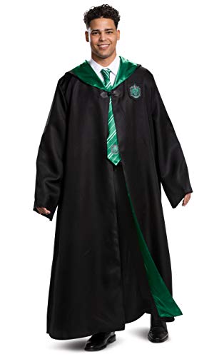 Disguise unisex adult Slytherin Costume Outerwear, Black & Green, Extra Small 14-16 US