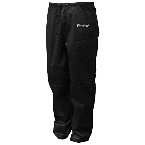 FROGG TOGGS Woman's Standard Pro Action Waterproof Pant, Black, Large