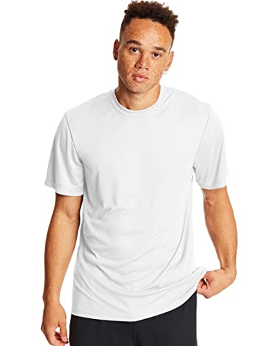Hanes mens Sport Cool Dri Performance Tee fashion t shirts, White, Large US