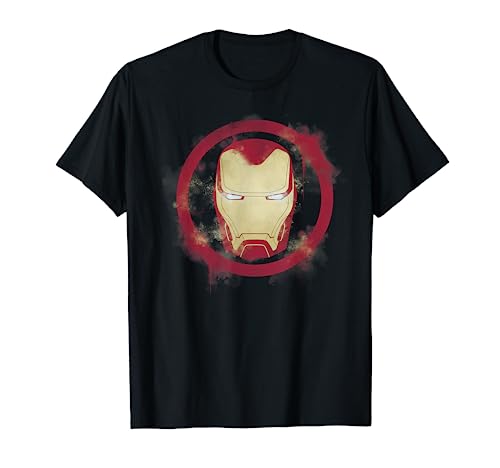 Marvel Avengers Endgame Iron Man Spray Paint Logo T-Shirt