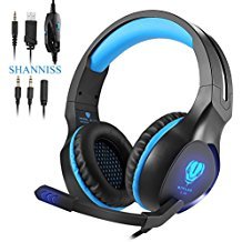 Xbox One Headsets,Playstation 4 Nintendo Switch Headphones Pro 3.5mm Over-Ear Noise Cancelling HiFi Bass Stereo Gaming Headset for PS4 Phone PC Xbox 360