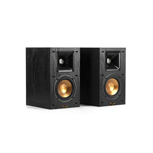 Klipsch Synergy Black Label B-100 Bookshelf Speaker Pair with Proprietary Horn Technology, a 4” High-Output Woofer and a Dynamic .75” Tweeter for Surrounds or Front Speakers in Black