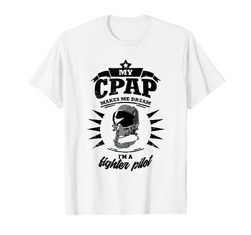 Snoring, CPAP as a fighter pilot mask funny CPAP T-Shirt