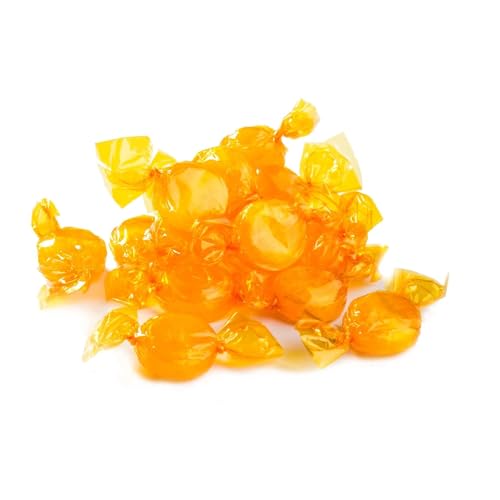 Hard Candy - Butterscotch Hard Candy - 4 Lb - Butterscotch Candy Buttons - Bulk Candy Individually Wrapped Candy - Yellow Candy - Butter Scotch Candy - Butterscotch Discs