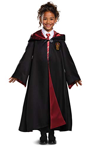 Harry Potter Gryffindor Robe Prestige Children's Costume Accessory, Black & Red, Kids Size Large (10-12)