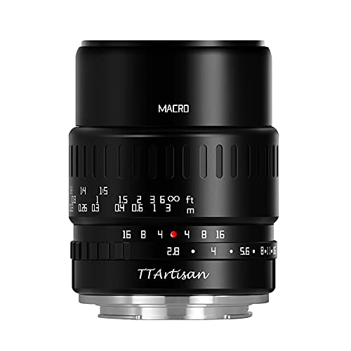 TTArtisan 40mm F2.8 Macro Lens APS-C 1:1 Magnification Macro Lens Manual Focus Prime Fixed Focus Lens for Fuji X-Mount Camera X-A1, X-A10, X-A2, X-A3, X-A5, X-A7, X-M1, X-M2, X-H1,X-T1