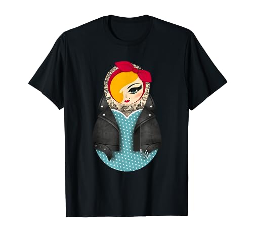 Matryoshka Jayne / Pin-up / Dots / Rockabilly Dress T-Shirt