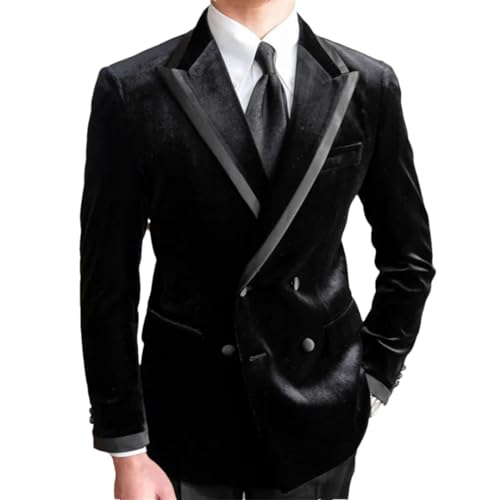 Men Blazers Double Breasted Casual Jacket Wedding Business Dress Coat