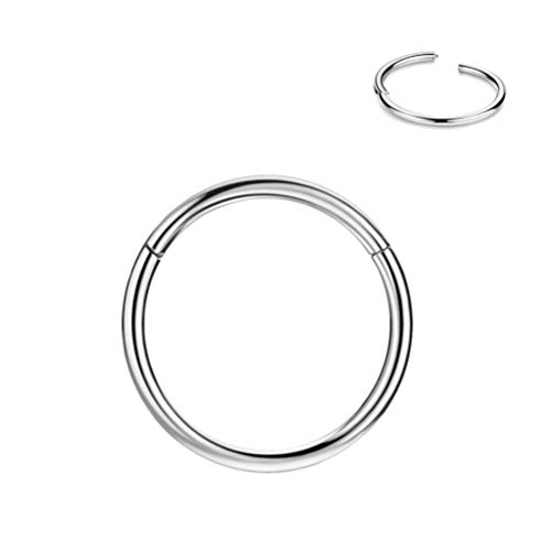 FANSING Small Nose Rings 18 Gauge 7mm Silver Nose Hoop 18g Cartilage Earring Helix Tragus Daith Rook Septum Piercing Jewelry Septum Rings