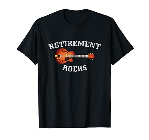 Retirement Rocks Acoustic Guitar Old Rockers Gift T-Shirt